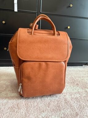 Women's Tan Baby Bag Backpack - Sleek Diaper Backpack